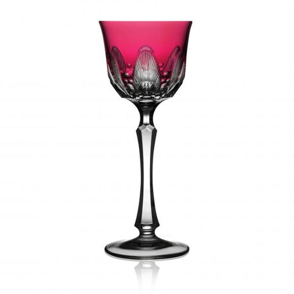 Luxury Wine Glass in Raspberry Red Crystal – Captiva by Varga Crystal