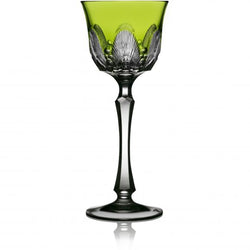 Luxury Wine Glass in Yellow-Green Crystal – Captiva by Varga Crystal
