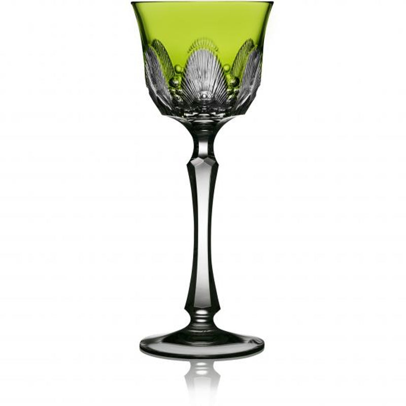 Luxury Wine Glass in Yellow-Green Crystal – Captiva by Varga Crystal